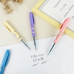 Stylo gel licorne de dessin animé mignon 0,5 mm encre noire papeterie d'écriture fluide