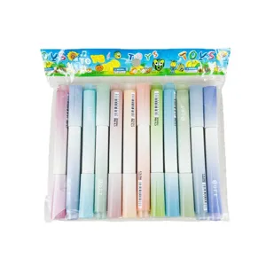12-delige set kleurrijke pastelmarkers met verloopkleur voor school en kantoor
