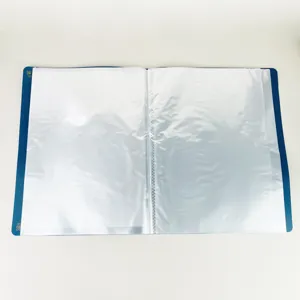 Vue détaillée du dossier de documents avec pochettes transparentes pour certificats et papiers.