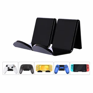 Support de présentation pour manette de jeu et console portable en acrylique noir.