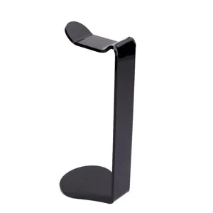 Schwarzer Acryl Kopfhörer Ständer für Over-Ear Gaming Headset Tisch Halterung Organizer.