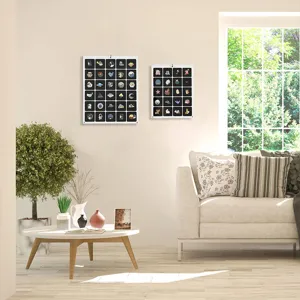 Vitrine d'affichage en acrylique pour badges épingles cadre de rangement feutrine