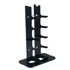 Black acrylic pocket knife display stand multi-tier folding knife storage rack for camping gear