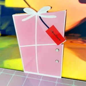 Pink gift box acrylic eyelash extension pallet grafting false eyelashes holding tray tool