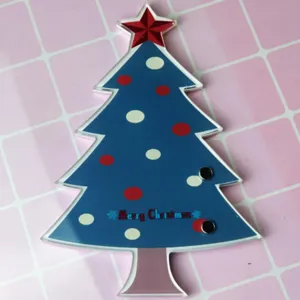 Acrylic eyelash extension tray Christmas tree shaped magnetic holder for professional salon tool.