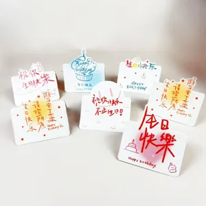 Tarjetas de felicitación de cumpleaños creativas mini tarjetas de mensaje estilo lindo panadería