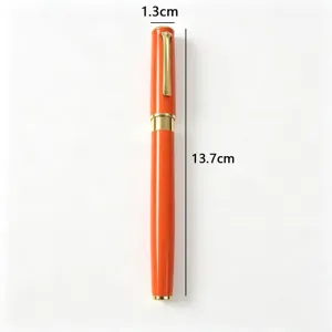 Oranger Metall Business Tintenroller mit Goldclip, elegantes Büro Schreibwaren Geschenk.