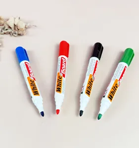4 Stuks Oliegebaseerde Whiteboard Markers, Sneldrogende Uitwisbare Stiften voor Kantoor