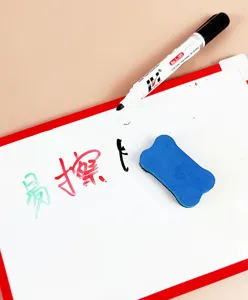 Schwarzer Whiteboard-Marker Set mit kleiner Tafel und Radierer, schnell trocknende Tinte.