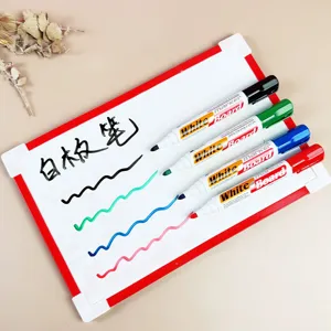 Set van 4 whiteboard markers zwart groen blauw rood sneldrogend dikke punt schrijven