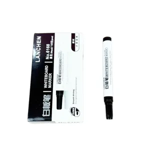 Black whiteboard markers 10pcs set, dry erase smooth writing pens for school and office use.
