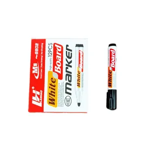 Zwarte whiteboard marker set, 12 stuks doos, sneldrogende inkt op oliebasis, soepel schrijven op school.