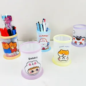 Porte-stylo pliable de dessin animé mignon organiseur de papeterie de bureau école
