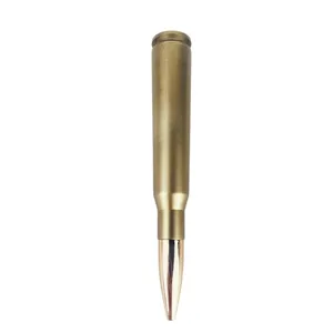 Stylo bille créatif en forme de balle avec finition métallique, papeterie originale.