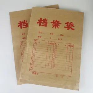 Dossiers en papier kraft épais format A4 pochette de classement avec tableaux imprimés