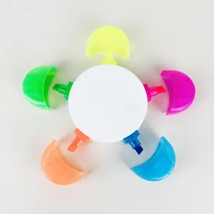 Lot de 5 surligneurs en forme de fleur papeterie créative pour étudiant stylo marqueur