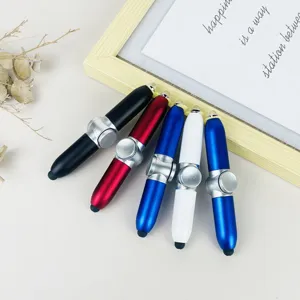 Stylo tactile à LED multifonctionnel stylo anti-stress fidget spinner ensemble vue principale