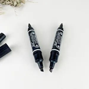 Großer Doppelköpfiger Permanentmarker Wasserdicht Ölbasierter Stift Schwarz Rot Blau Industrielle Konstruktion Markierungsstift