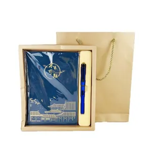 Coffret cadeau carnet de notes d'affaires avec stylo, cadeau d'entreprise de luxe, journal.