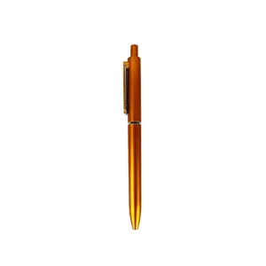 Oranger Metall Klick Gelstift, edler Business Kugelschreiber mit Clip für Büro und Schreiben.