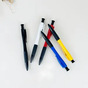 Colorful plastic ballpoint pens set promotional advertising pens for office and school use
