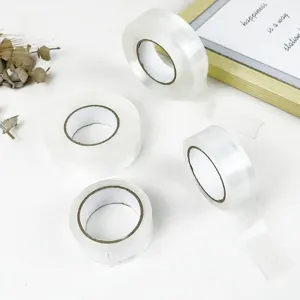 Ruban adhésif double face nano transparent lavable sans trace rouleaux robustes.