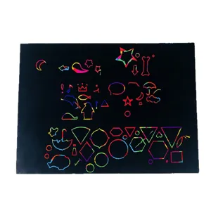 Children colorful scratch art paper DIY handmade rainbow graffiti drawing paper board toy