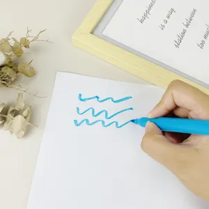 Blue highlighter pen for smooth writing and drawing, perfect for daily office and school use.