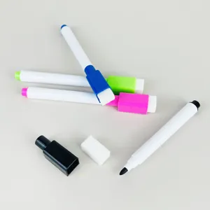 Ensemble de marqueurs magnétiques colorés pour tableau blanc avec capuchons effaçables utiles.