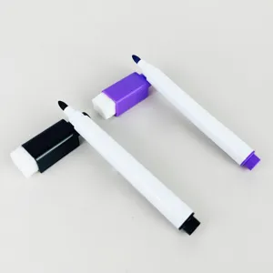 Marqueurs pour tableau blanc magnétiques avec capuchon effaceur, stylos effaçables.