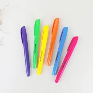 Set of 6 colorful highlighters pastel aesthetic pen markers for school office study notes