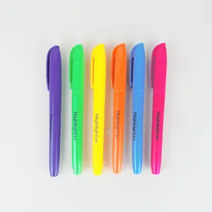Set of 6 colorful highlighters for office school study note-taking drawing markers assorted colors