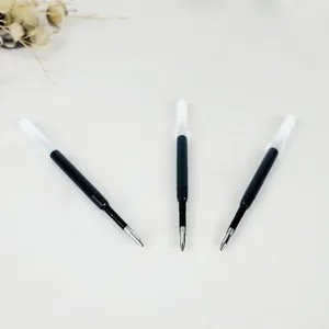 Black gel ink pen refills smooth writing plastic ballpoint stationery office supplies pack