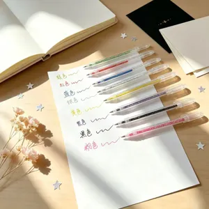 Kleurrijke glitter gelpennen set glanzend esthetisch schrijfwaren voor journaling en school