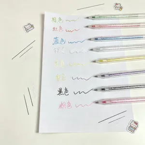 Kleurrijke glitter gelpennen set voor dagboek, sprankelende pennen voor kinderen.