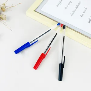 Δημιουργικό στυλό γραφείου 1.0mm διαφανής πλαστικός στρογγυλός σωλήνας γραφής 3 τεμ