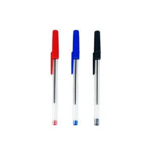 Διαφανείς στυλό διαρκείας 1.0mm ομαλή γραφή γραφείο σχολείο κόκκινο μπλε μαύρο