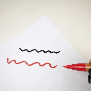 Cinnabar Calligraphy Brush Pen Red Ink Soft Tip Writing Pen For Calligraphy Practice Blessing Red Writing