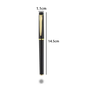 Schwarzer Business Metallkugelschreiber edler Gold-Design Schreibwaren Geschenke Stift.