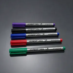 Sneldrogende Fineliner Pennen Naaldpen Assortiment Zwart Blauw Rood Groen Paars Tekenpennen Voor Student Schrijven