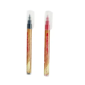 Professional cinnabar calligraphy brush soft tip red ink pen for tracing and dotting ceremony