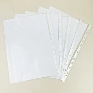 Buste Trasparenti a 11 Fori in Plastica PP Raccoglitore Tasche per Documenti Custodie di Archiviazione