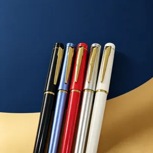 Professionelles Metall Business Tintenroller Stift Set mit Gold Clip für Büro und Schreiben.