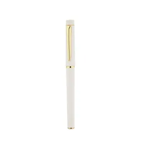 Weisser und goldener Metall Gelschreiber Business Buero Kugelschreiber fuer Schreibwaren Geschenke