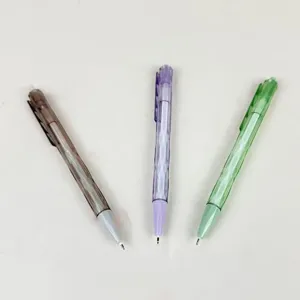 Kristal diamant intrekbare gelpen set, minimalistische kleurrijke schrijvende pen.