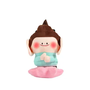 Carino piccolo Buddha zaino peluche bambola cartone animato guarigione borsa scuola
