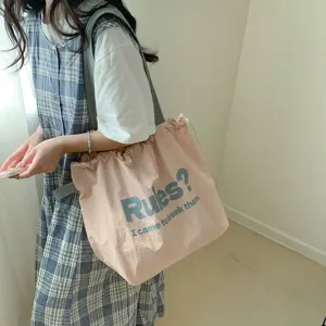 Casual minimalist large capacity shoulder tote bag for women, stylish daily use handbag.