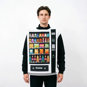 Costume de distributeur automatique drôle pour fête d'Halloween, tenue de cosplay de scène créative.