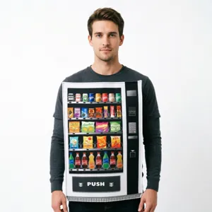 Costume d'Halloween distributeur automatique nouveauté homme, vêtement de scène drôle.