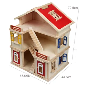 Grande casa delle bambole in legno villa di simulazione giocattolo di ruolo regalo bambina